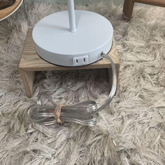 Target Project 62 White Dome Side Table Lamp With Base Outlet - Picture 8 of 17